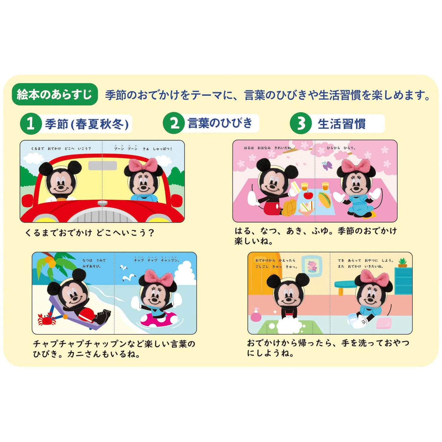 NEW! 日本直送 - Disney手指布偶BB小繪本 (12頁)