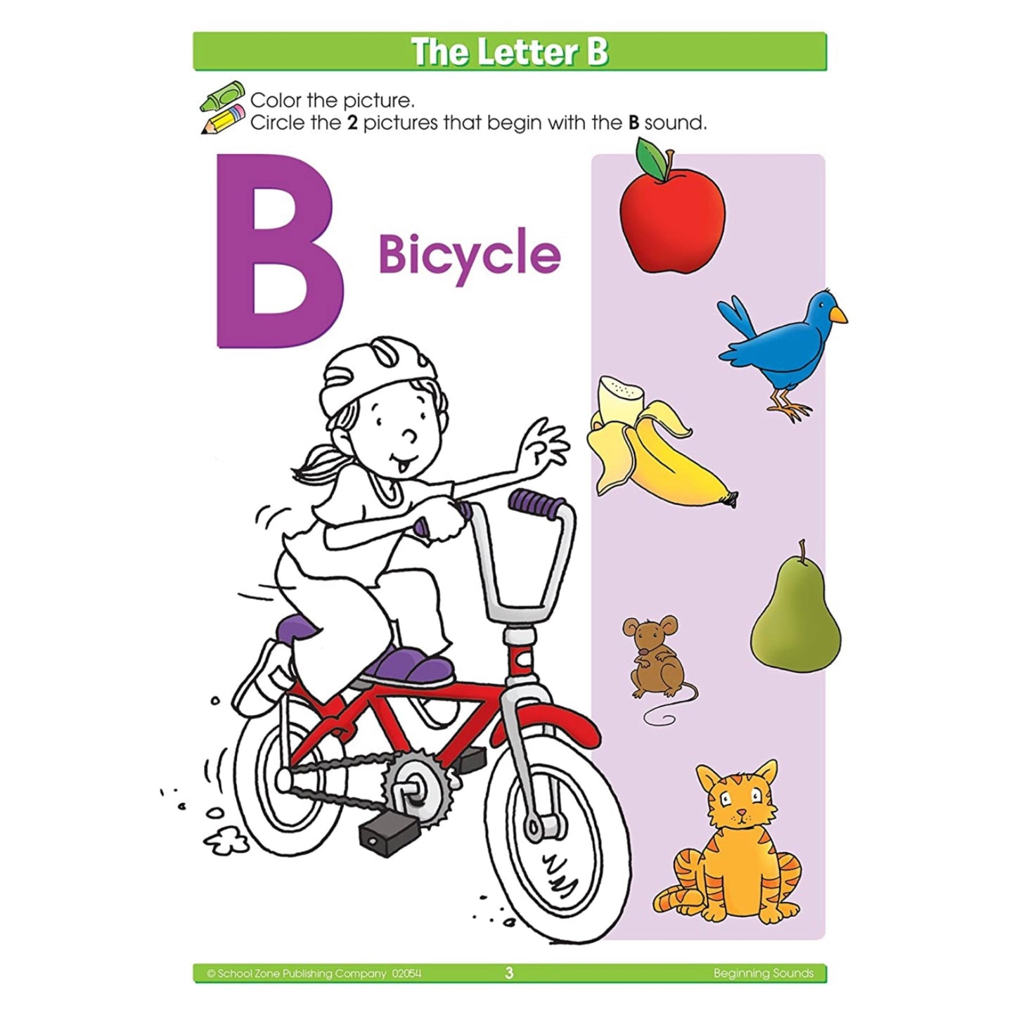 School Zone - Preschool Workbook-B (32pages) Colors