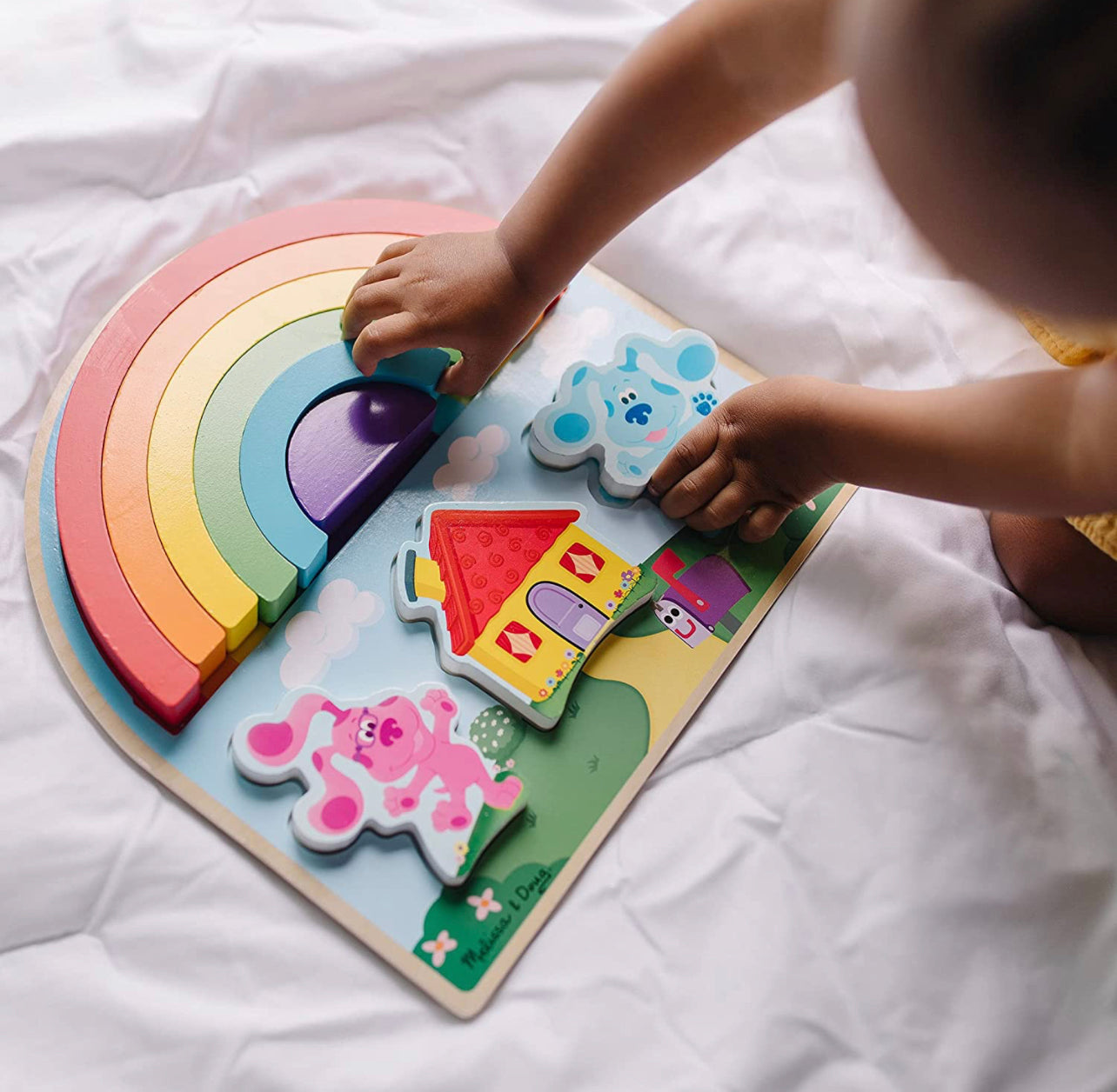 Melissa & Doug x Blue's Clues 🌈彩虹stacking puzzle