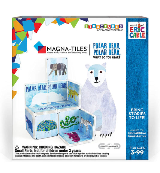 Eric Carle x Magna-Tiles 磁力片積木玩具 - Polar Bear Polar Bear16塊套裝