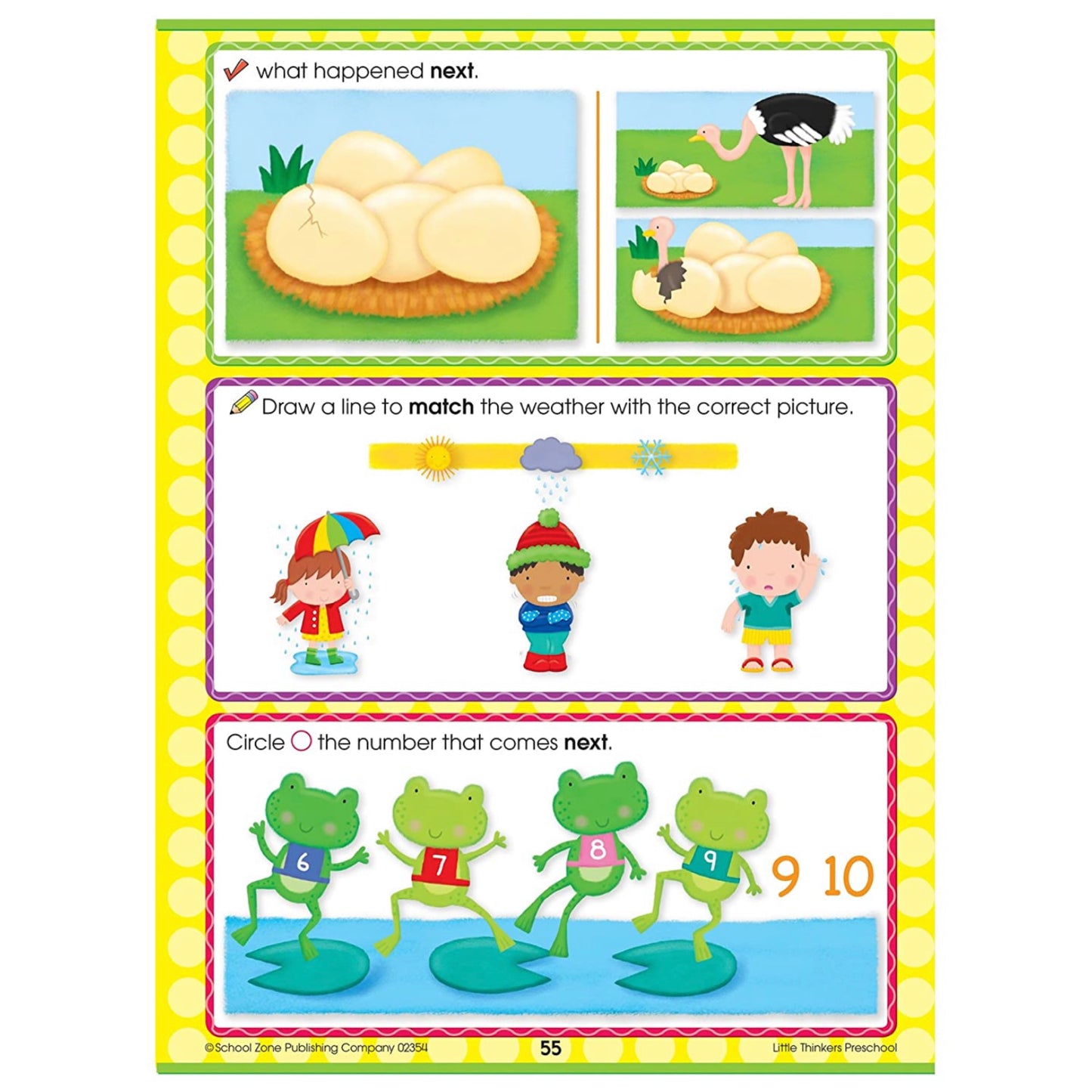 School Zone - Preschool Workbook (64pages) Little Thinkers