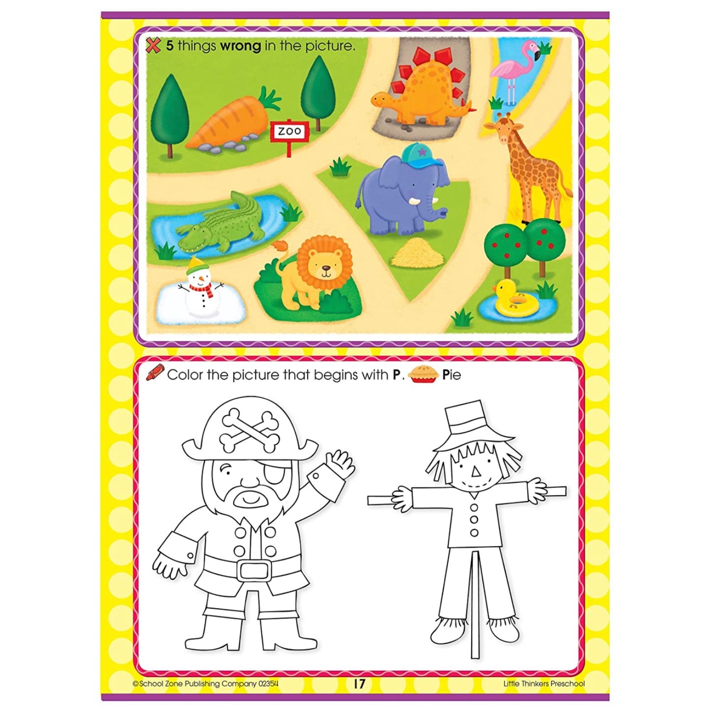 School Zone - Preschool Workbook (64pages) Little Thinkers