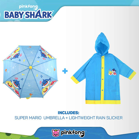 Baby Shark 幼童雨衣連雨遮套裝