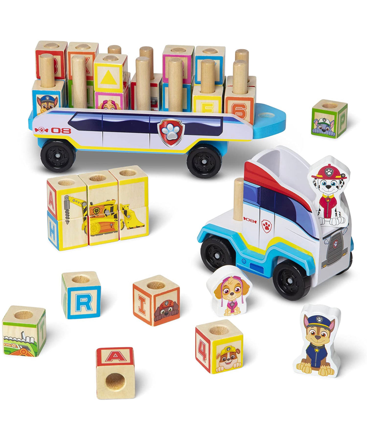 Melissa & Doug x Paw Patrol 🛻 ABC學習方塊套裝小貨車