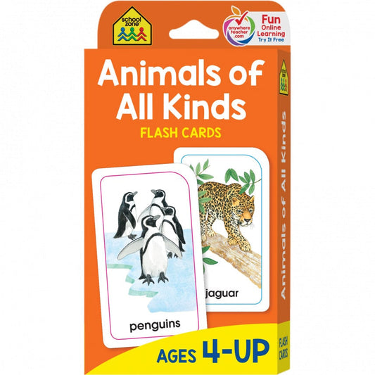 School Zone Flash Card 學習記憶快閃卡 - Animals of All Kinds