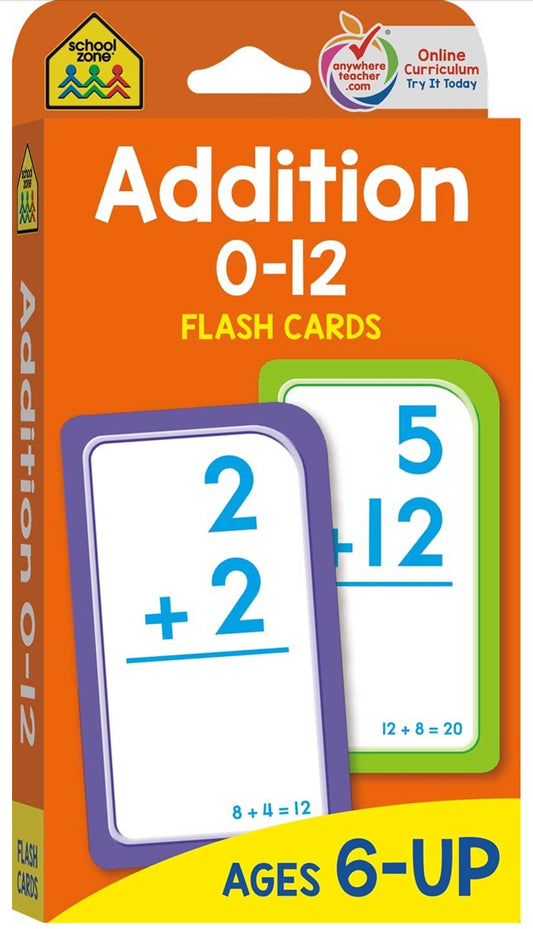 School Zone Flash Card 學習記憶快閃卡 - Addition 0-12