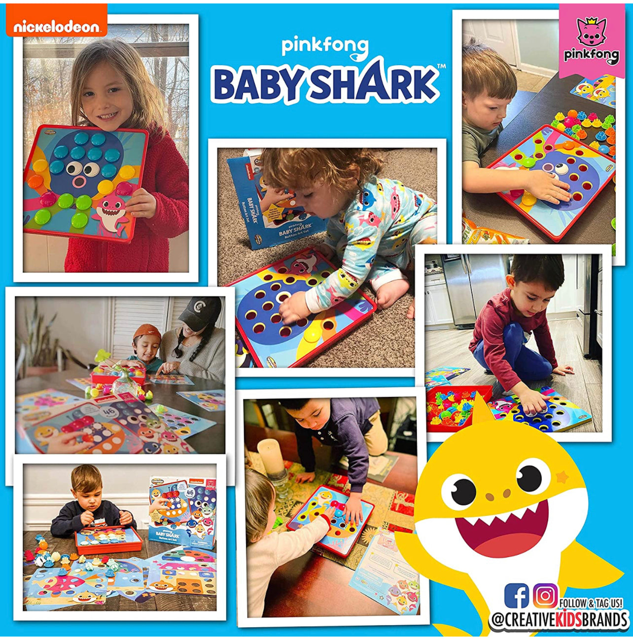 Baby Shark Button Art Set