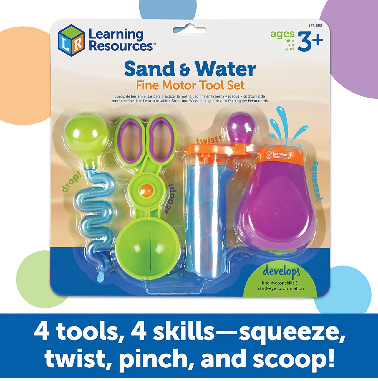 Learning Resources - Helping Hands Fine Motor Tool Set (Sand & Water)