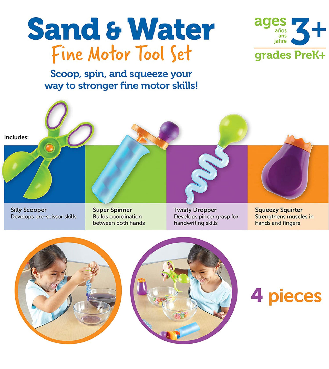 Learning Resources - Helping Hands Fine Motor Tool Set (Sand & Water)