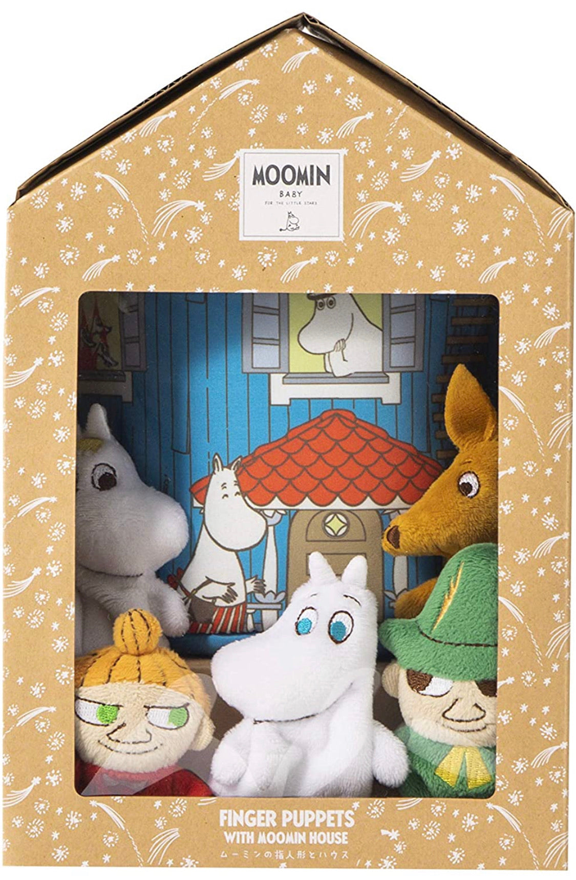 Moomin - 北歐風姆明手指仔布偶連立體屋仔套裝