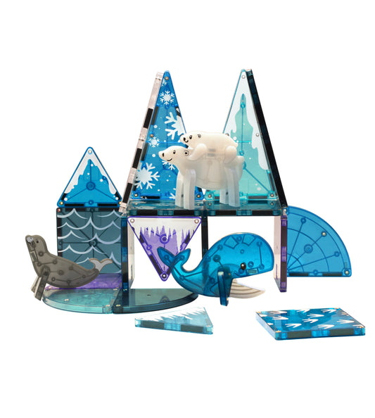 Magna-Tiles 磁力片積木玩具 - 冰極動物 25 塊套裝